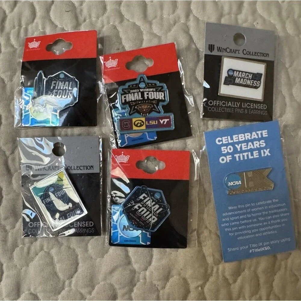 Lot of Six 6 CBS Sports NCAA Basketball Final Four Championship Pins